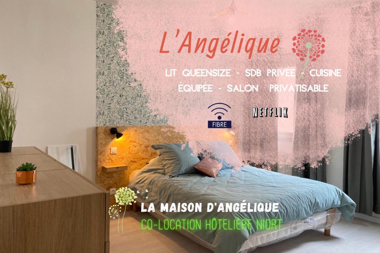La Maison D'Angelique - Colocation Hoteliere A 150M Gare Tgv- Grande Cuisine Equipee & Salon - Fibre - Netflix Niort Ngoại thất bức ảnh