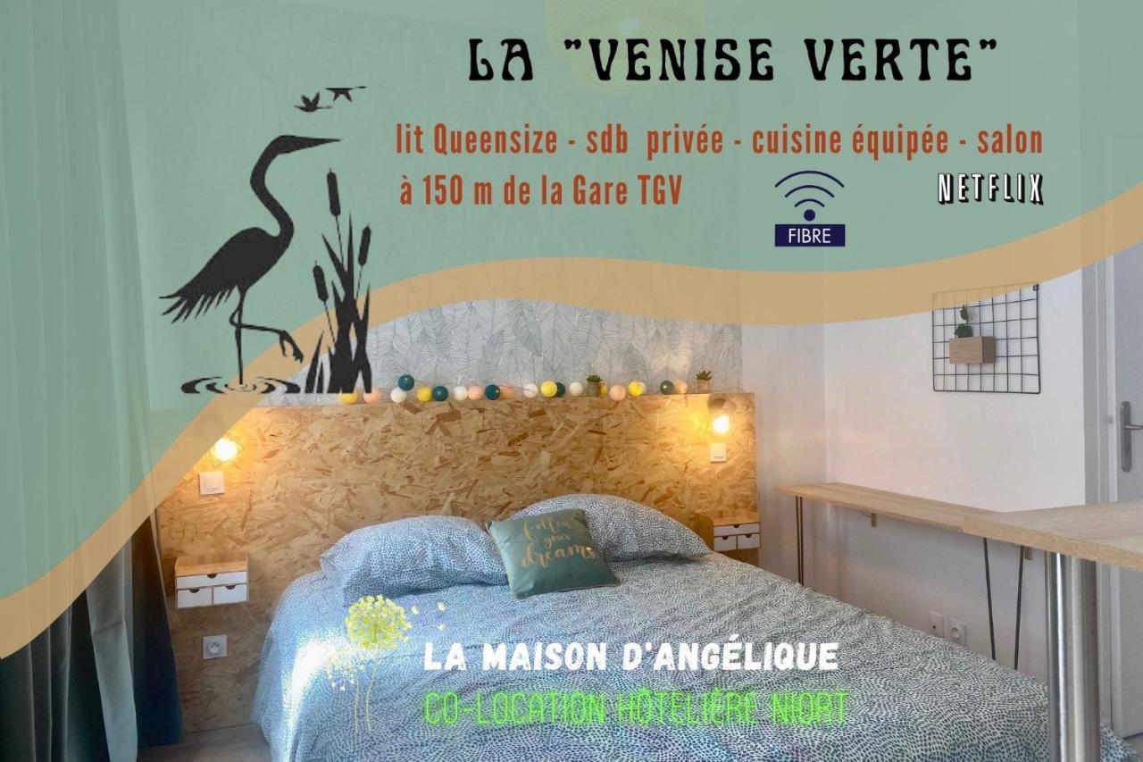 La Maison D'Angelique - Colocation Hoteliere A 150M Gare Tgv- Grande Cuisine Equipee & Salon - Fibre - Netflix Niort Phòng bức ảnh
